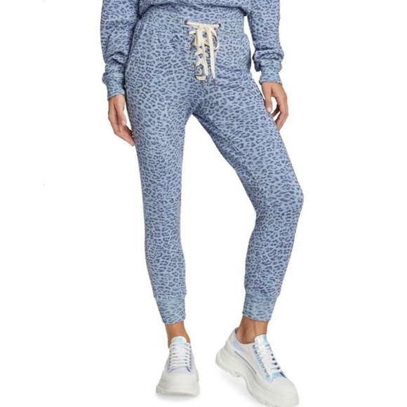 n:PHILANTHROPY Pants - NEW N:PHILANTHROPY BLUE LEOPARD PRINT JOGGERS